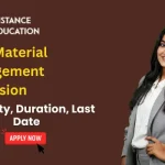 MBA Material Management Admission